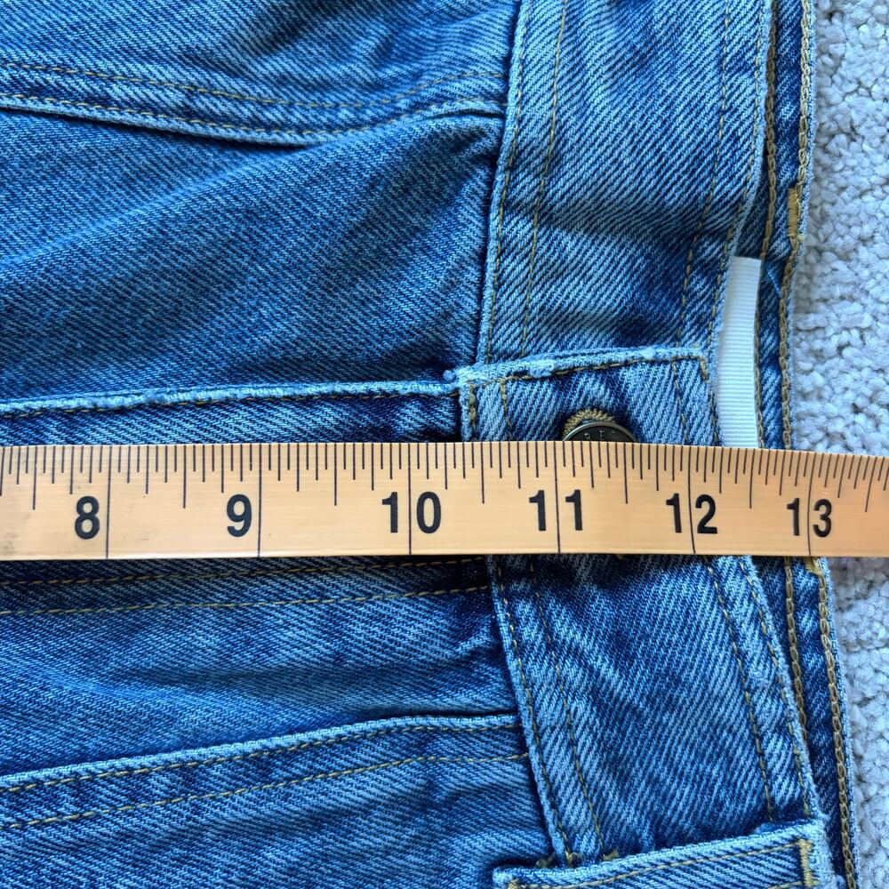 Aime Leon Dore Womens Workwear Pants Mid Wash Jeans Size 28 High-rise Straight - Picture 9 of 10